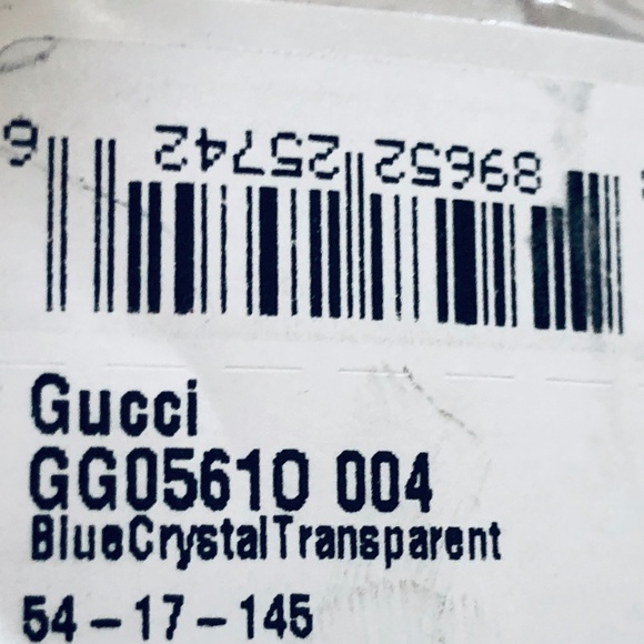 Gucci Men's Eyeglasses Blue Crystal Transparent - Picture 8 of 8